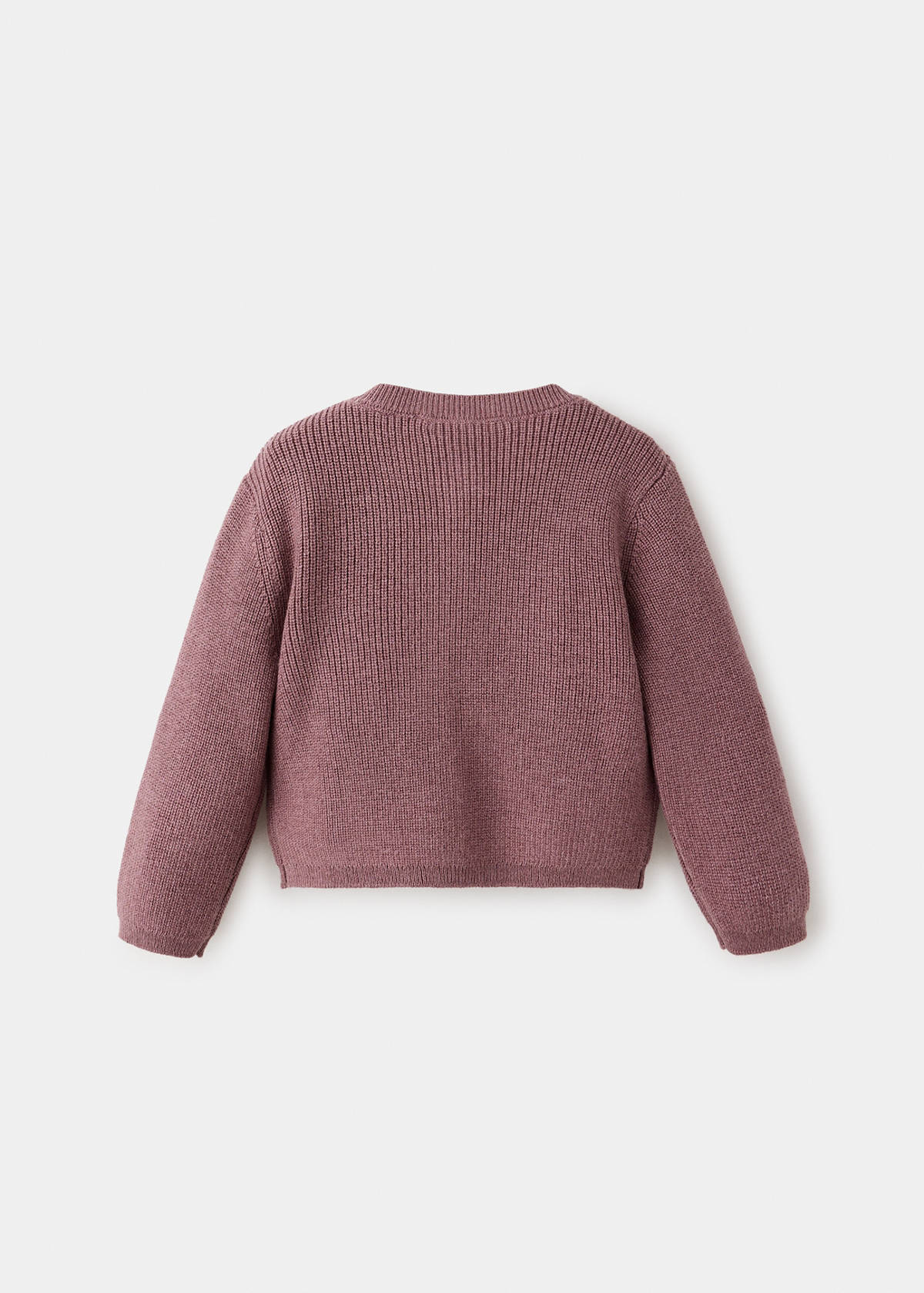 Long sleeves knit cardigan — Burgundy