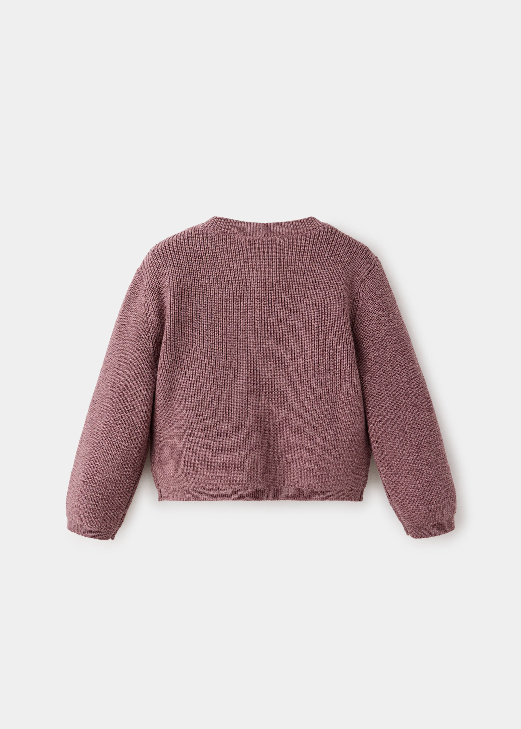 Long sleeves knit cardigan - Reverse of the article