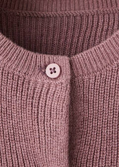 Long sleeves knit cardigan — Burgundy 2