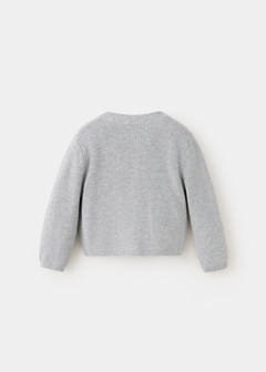 Long sleeves knit cardigan — Medium Heather Grey 3