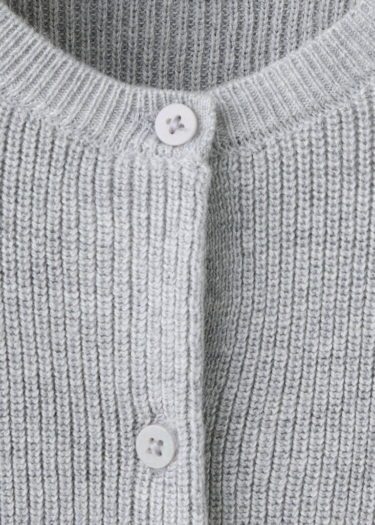Long sleeves knit cardigan — Medium Heather Grey