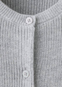 Long sleeves knit cardigan — Medium Heather Grey 2