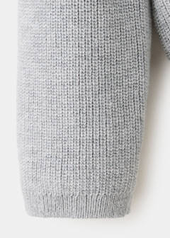 Long sleeves knit cardigan — Medium Heather Grey 4