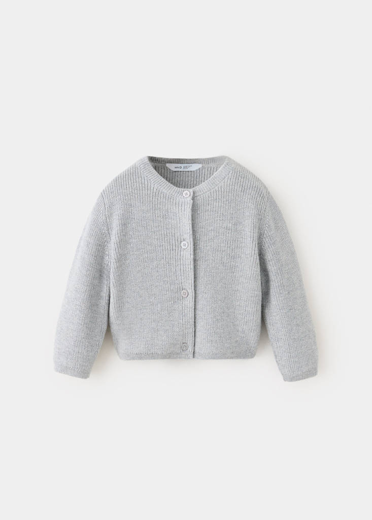Long sleeves knit cardigan — Medium Heather Grey