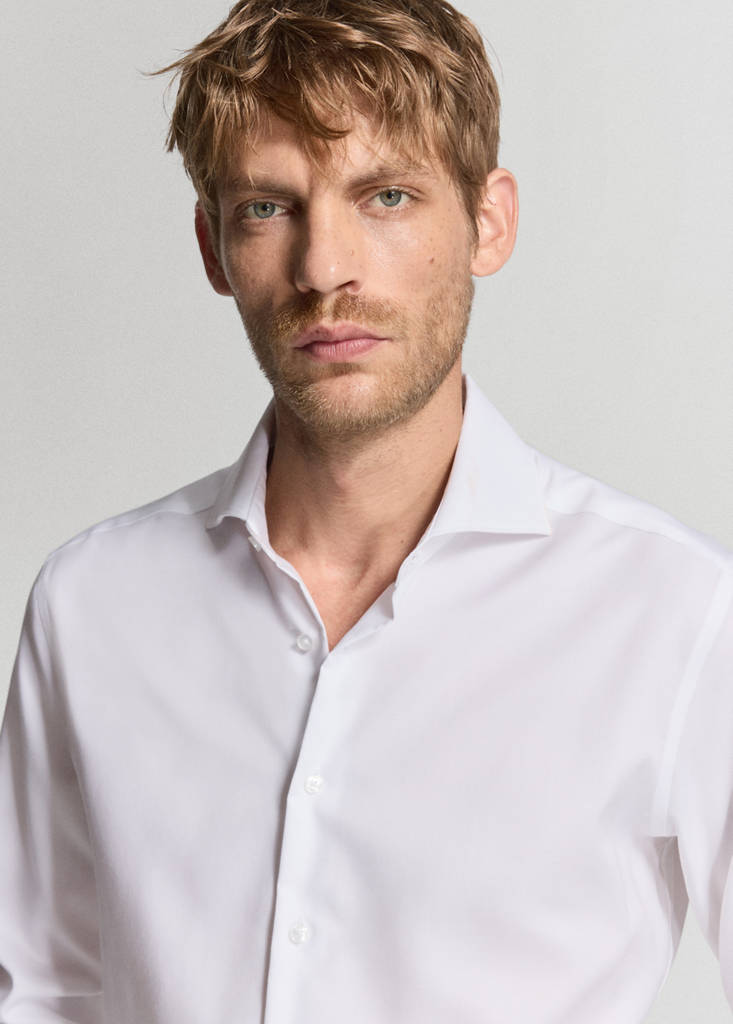 Slim fit cotton suit shirt - thumbnail 5
