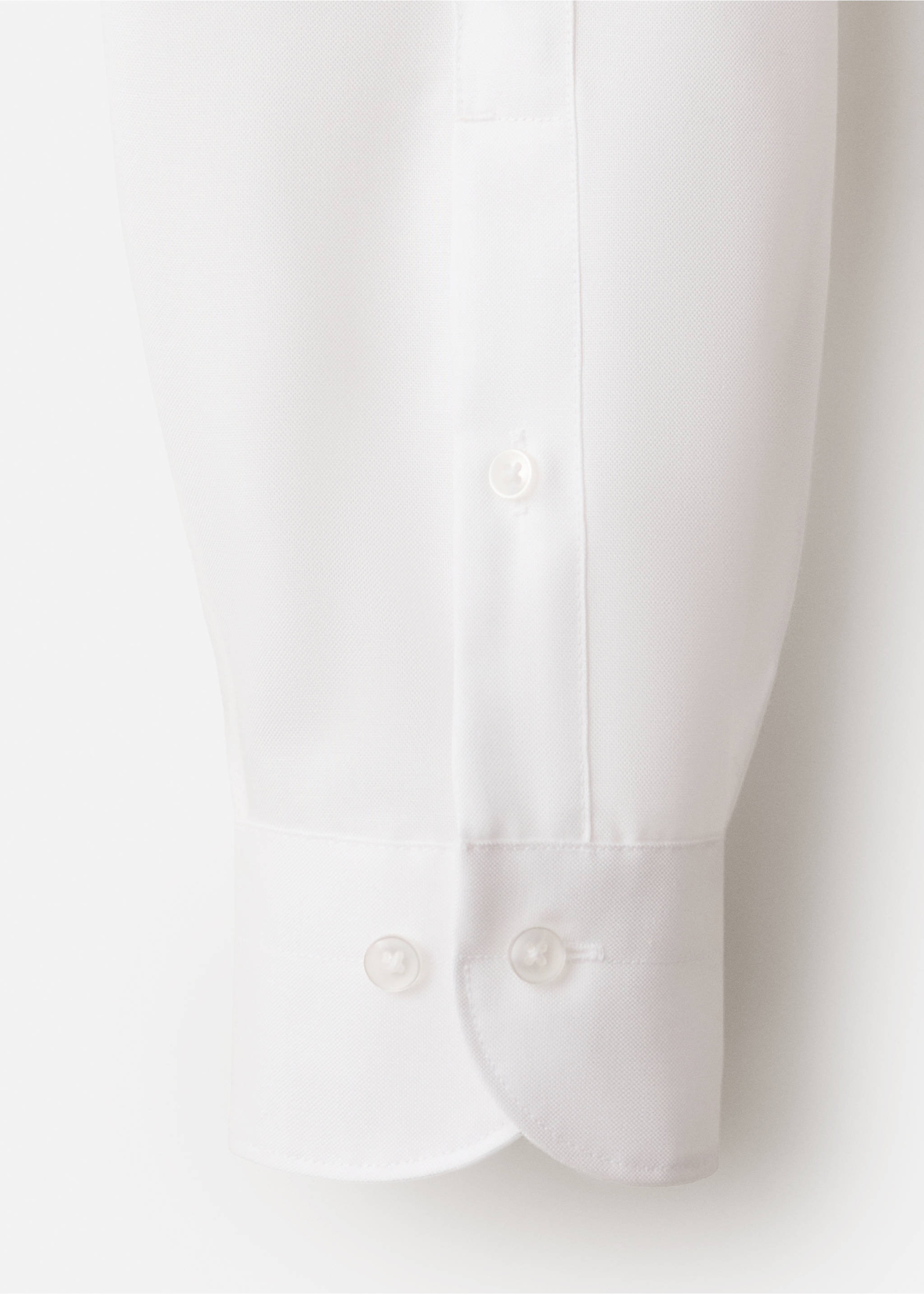 Slim fit cotton suit shirt - Details of the article 0, White. Ref: 37076322-00.