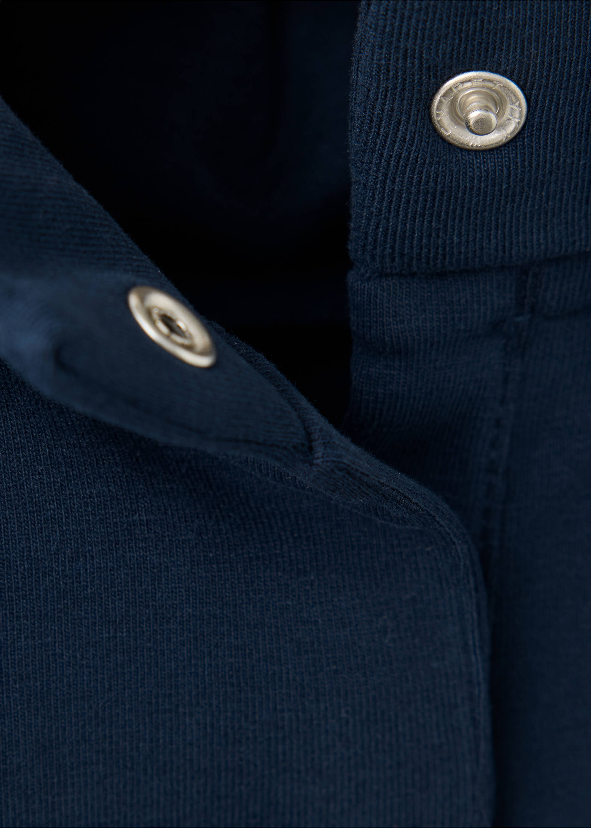 Baumwoll-T-Shirt mit Rollkragen - Detail des Artikels 8, Dunkles Marineblau. Ref: 37076323-00.