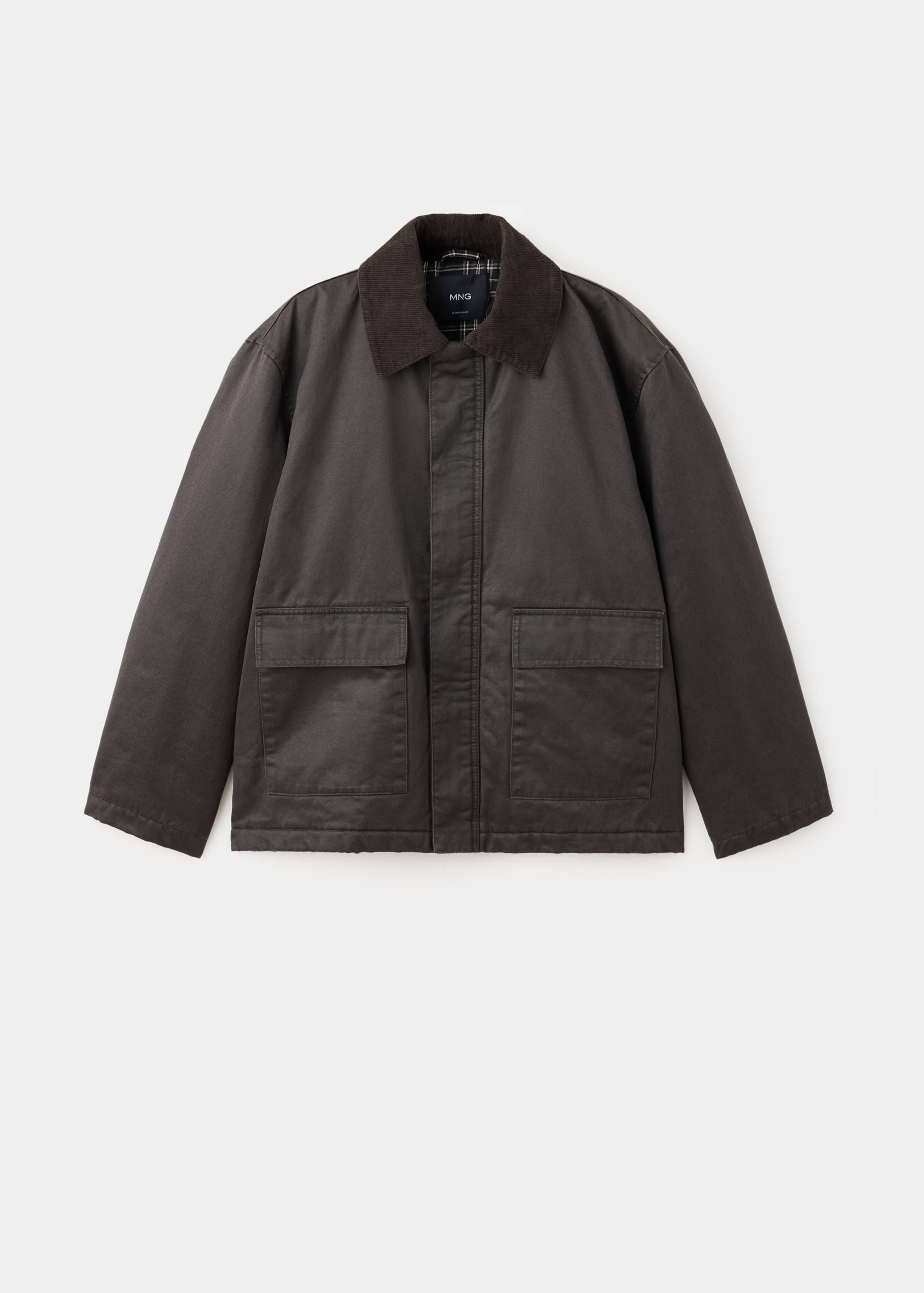 Parka algodón encerado cuello de pana - Artículo sin modelo