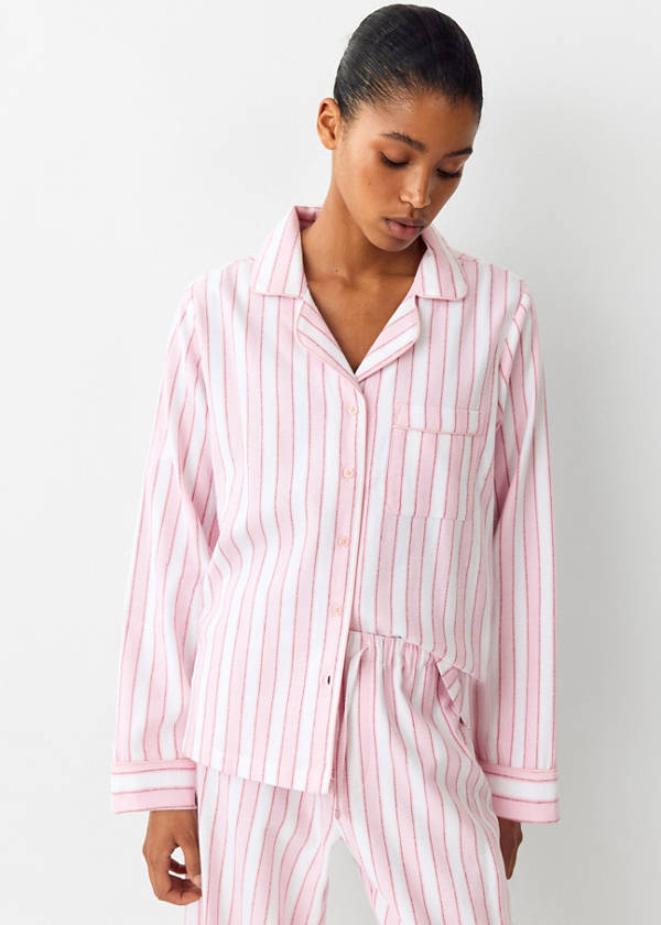 Striped cotton pyjamas — Pink
