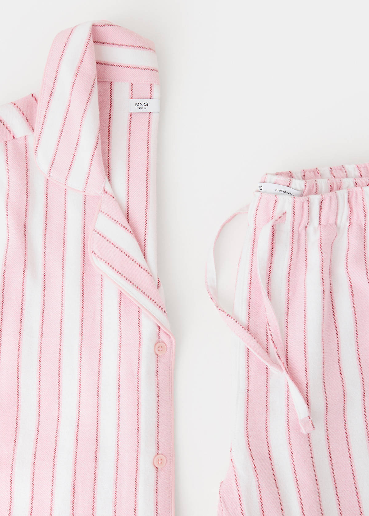Striped cotton pyjamas — Pink