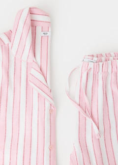 Striped cotton pyjamas — Pink 7