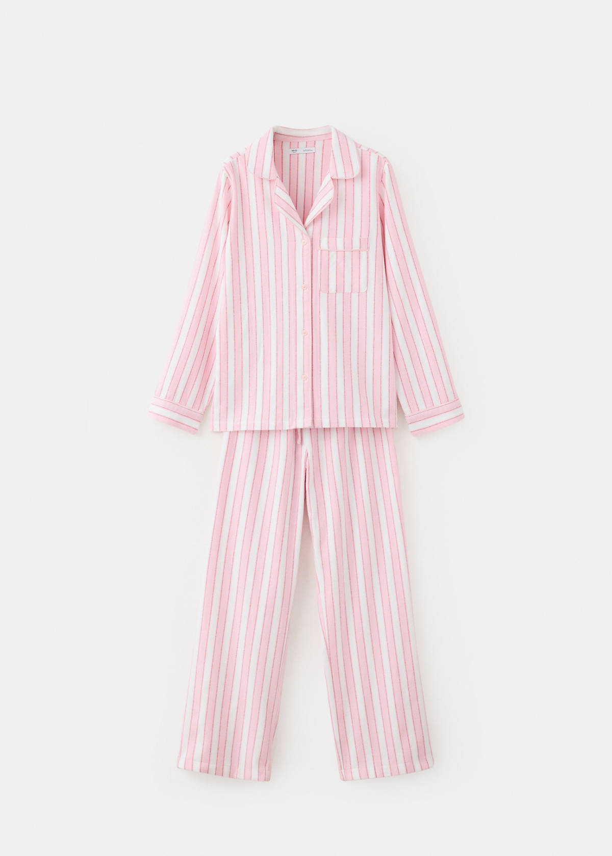 Striped cotton pyjamas — Pink