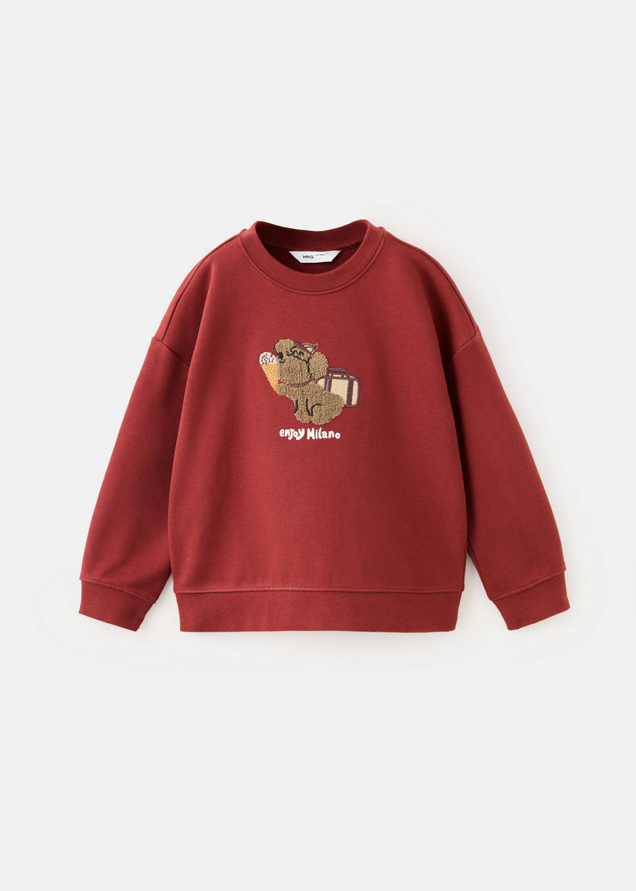 Oversized sweatshirt with a relief design - منتج دون نموذج