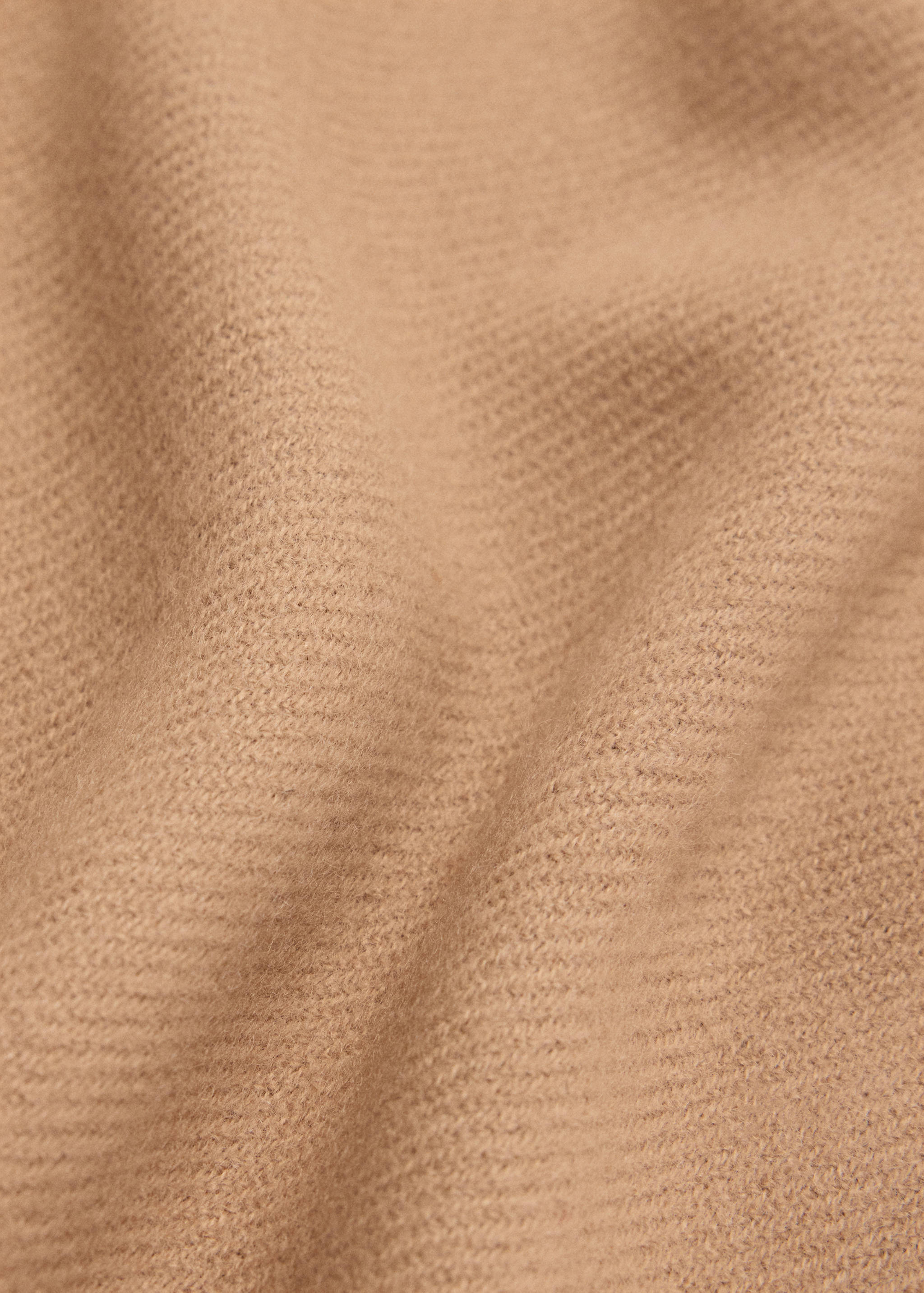 Plain fringed scarf - Medium plane