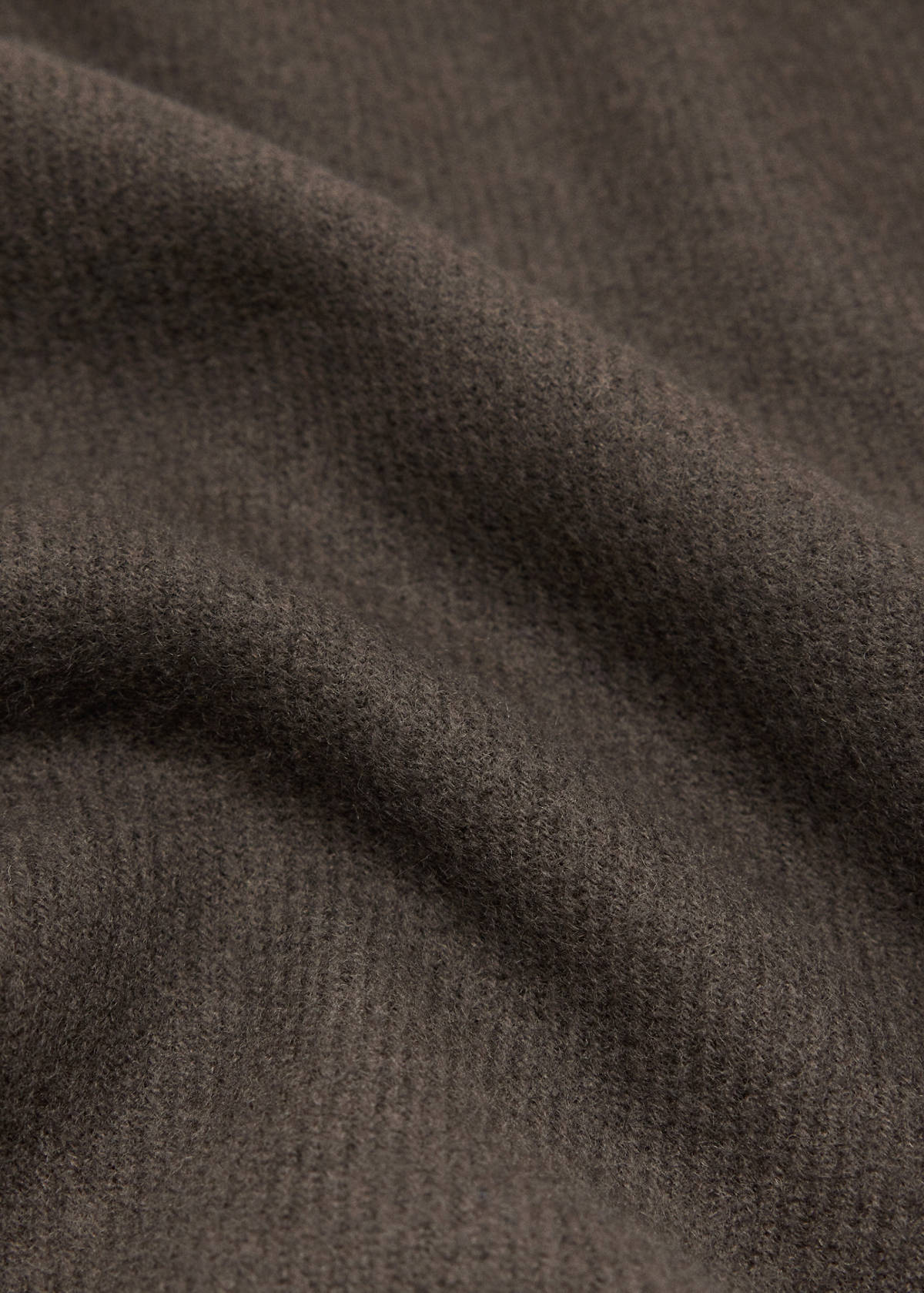 Plain fringed scarf — Chocolate