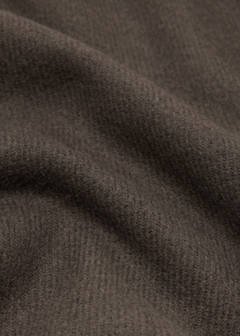 Plain fringed scarf — Chocolate 2