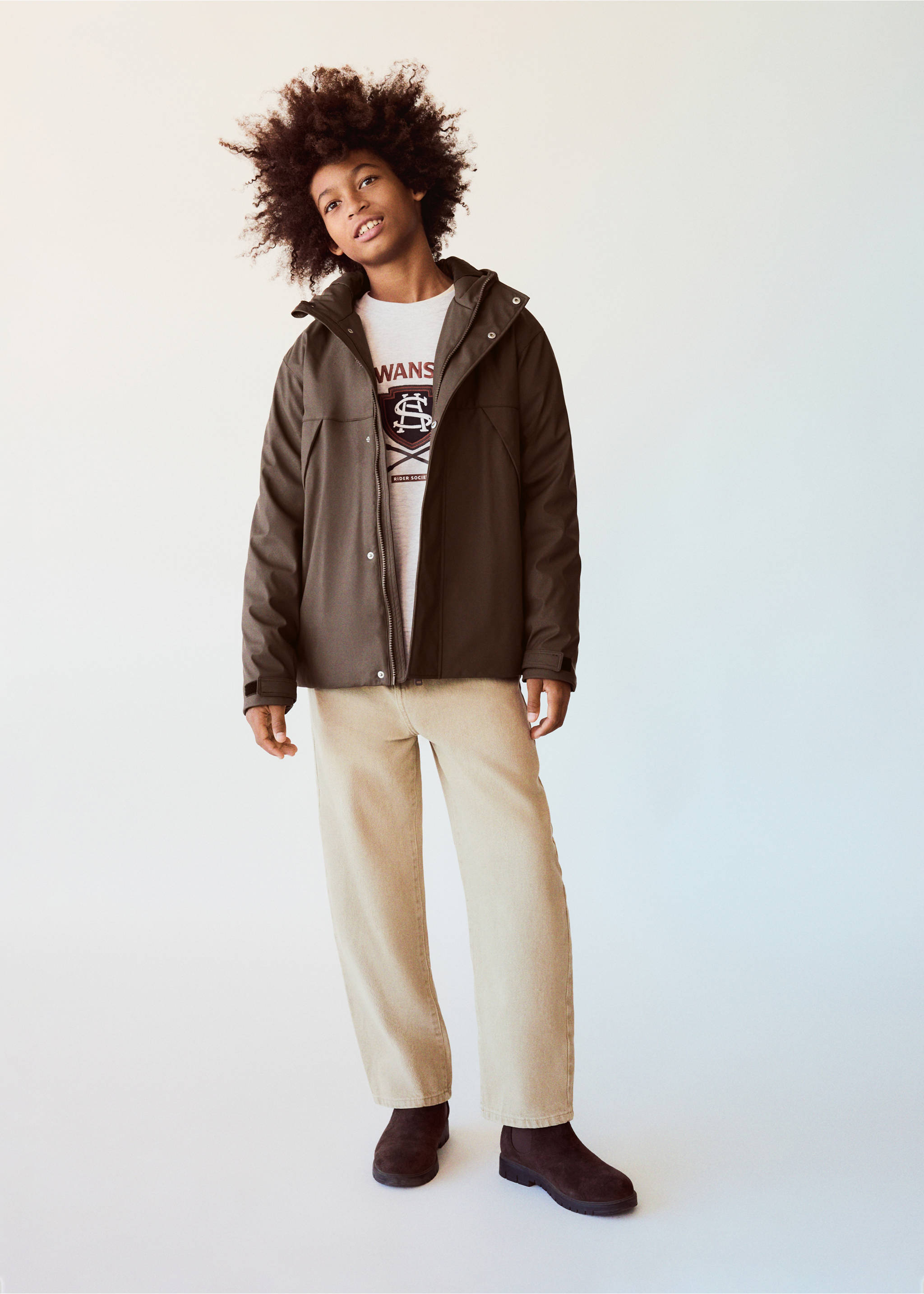 High-rise balloon jeans - General plane, Sand. Ref: 37076331-00.