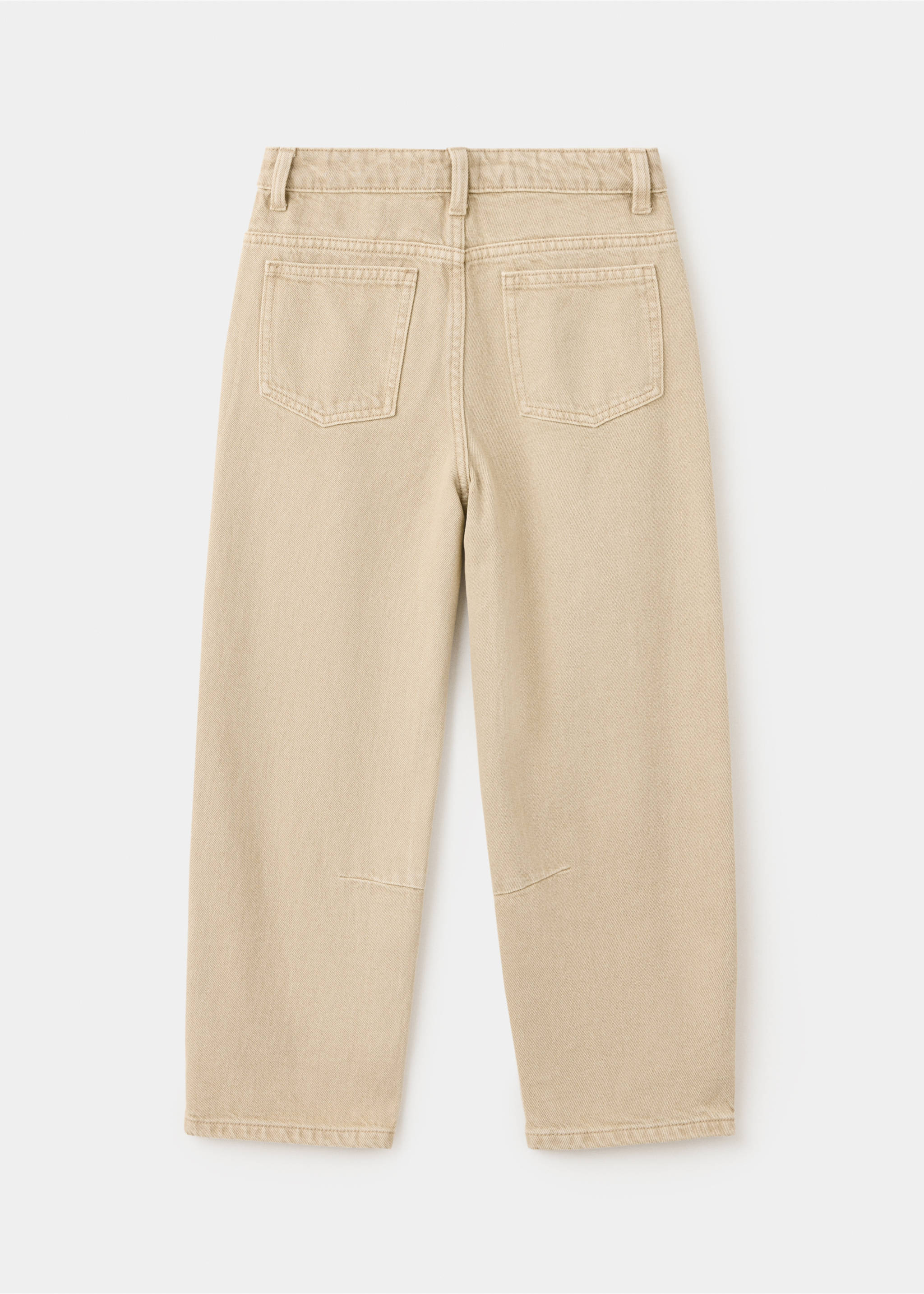High-rise balloon jeans - Reverse of the article, Sand. Ref: 37076331-00.