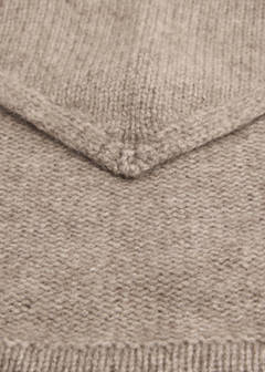 Cashmere wool point blanket — Sand 4