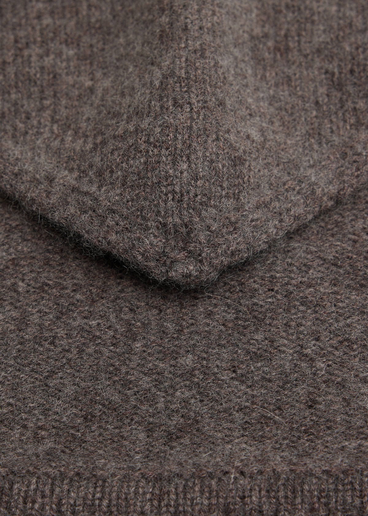 Cashmere wool point blanket — Medium Brown