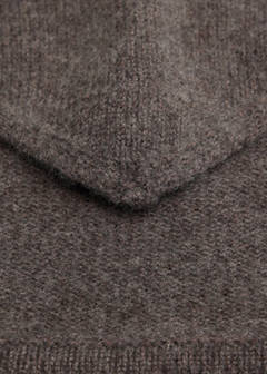 Cashmere wool point blanket — Medium Brown 4