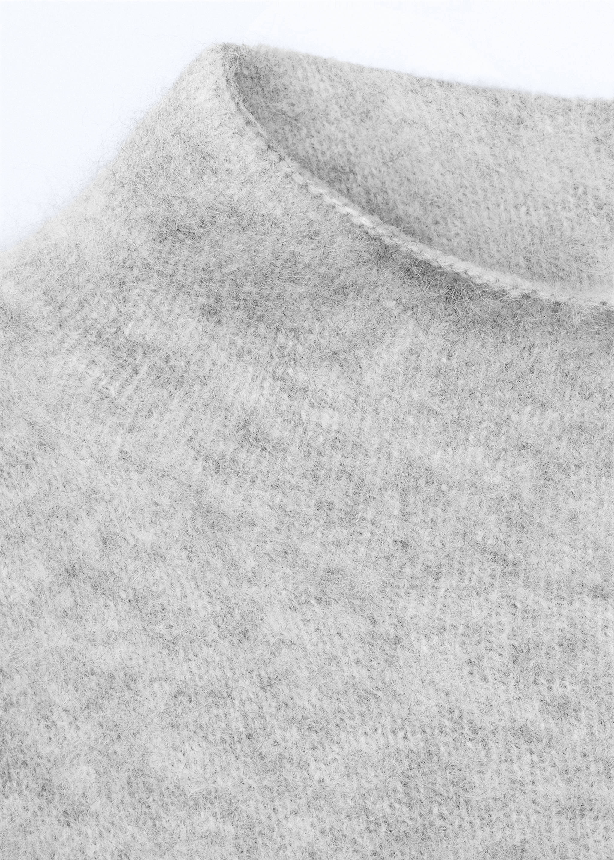 Chaleco 100% lana cuello perkins - Detalle del artículo 8, Gris. Ref: 37076335-00.