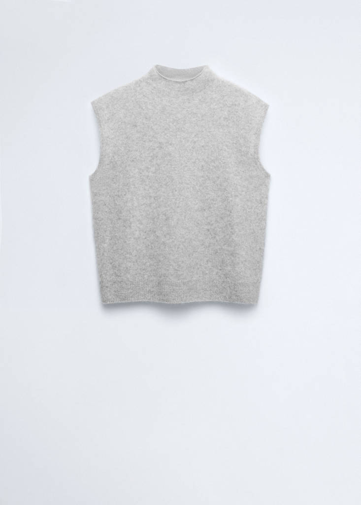 100% wool waistcoat with Perkins collar - thumbnail 4