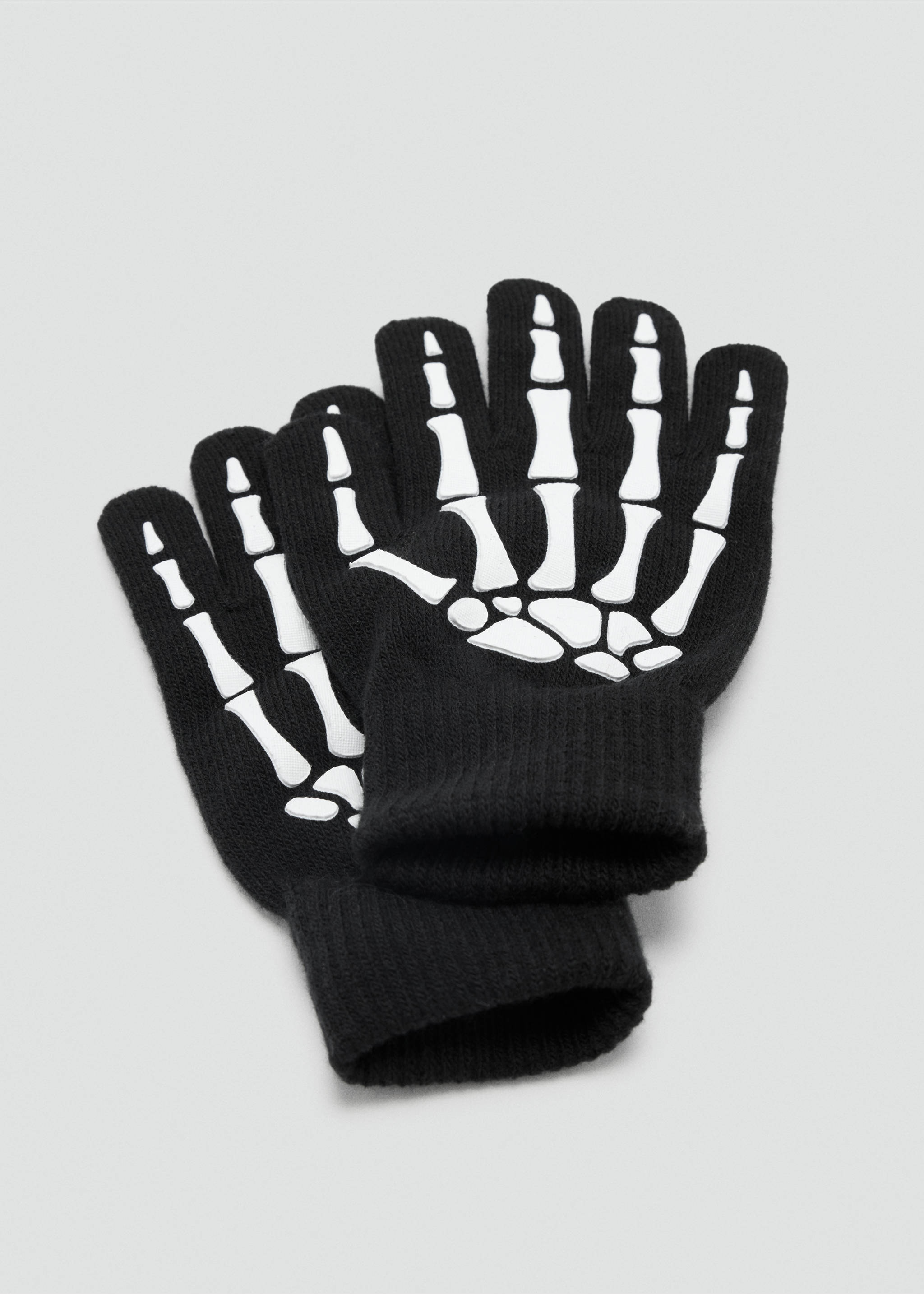 Skeleton knit gloves - Medium plane, Black. Ref: 37076336-00.