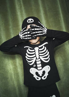 Skeleton knit gloves — Black 2