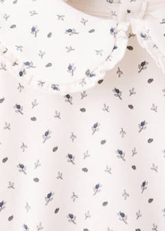 Floral sweatshirt with baby collar — Ecru 2