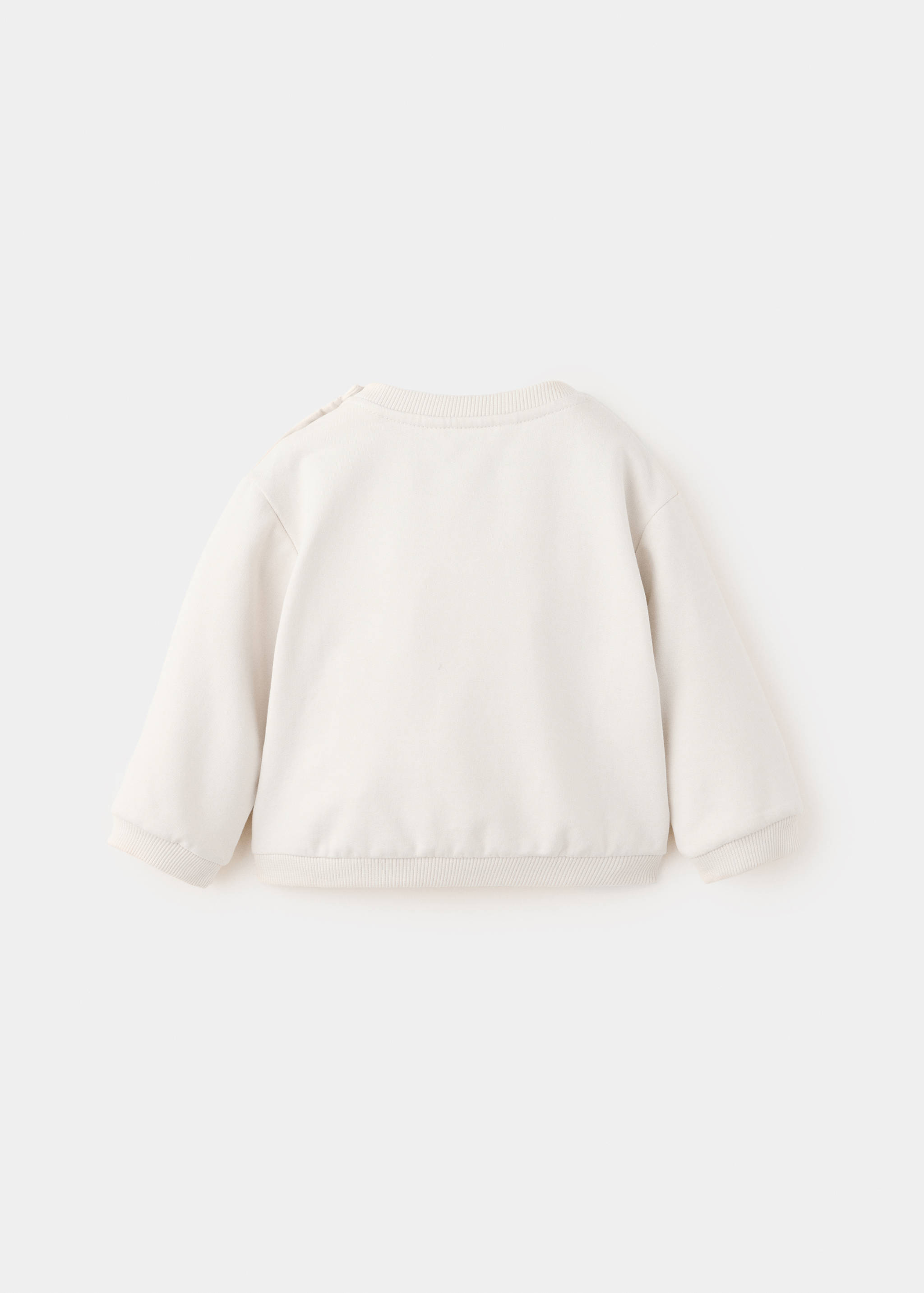 Cotton sweatshirt with textured print - Reverse of the article
