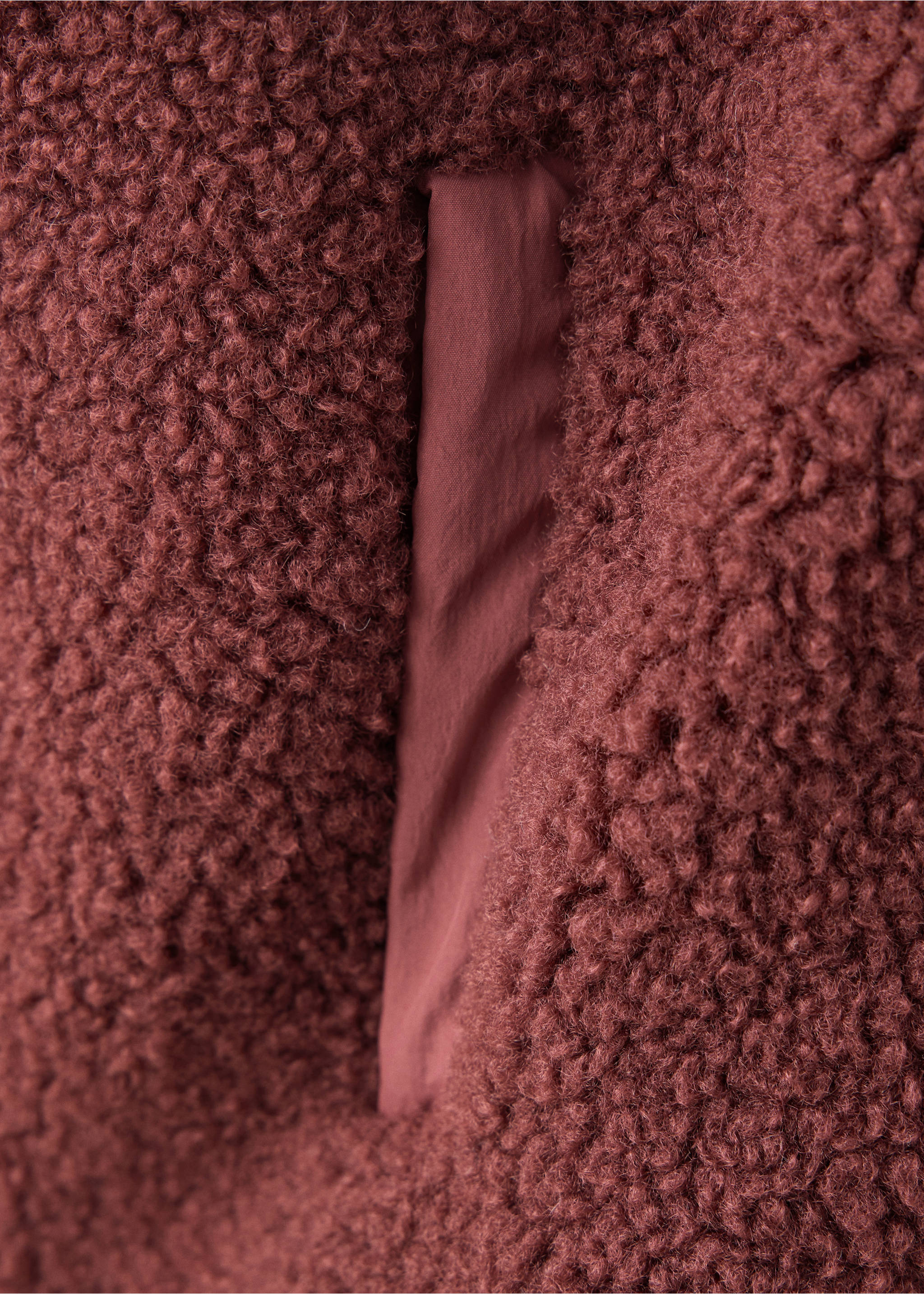 Wendbarer Fellmantel - Detail des Artikels 0, Weinrot. Ref: 37076342-00.