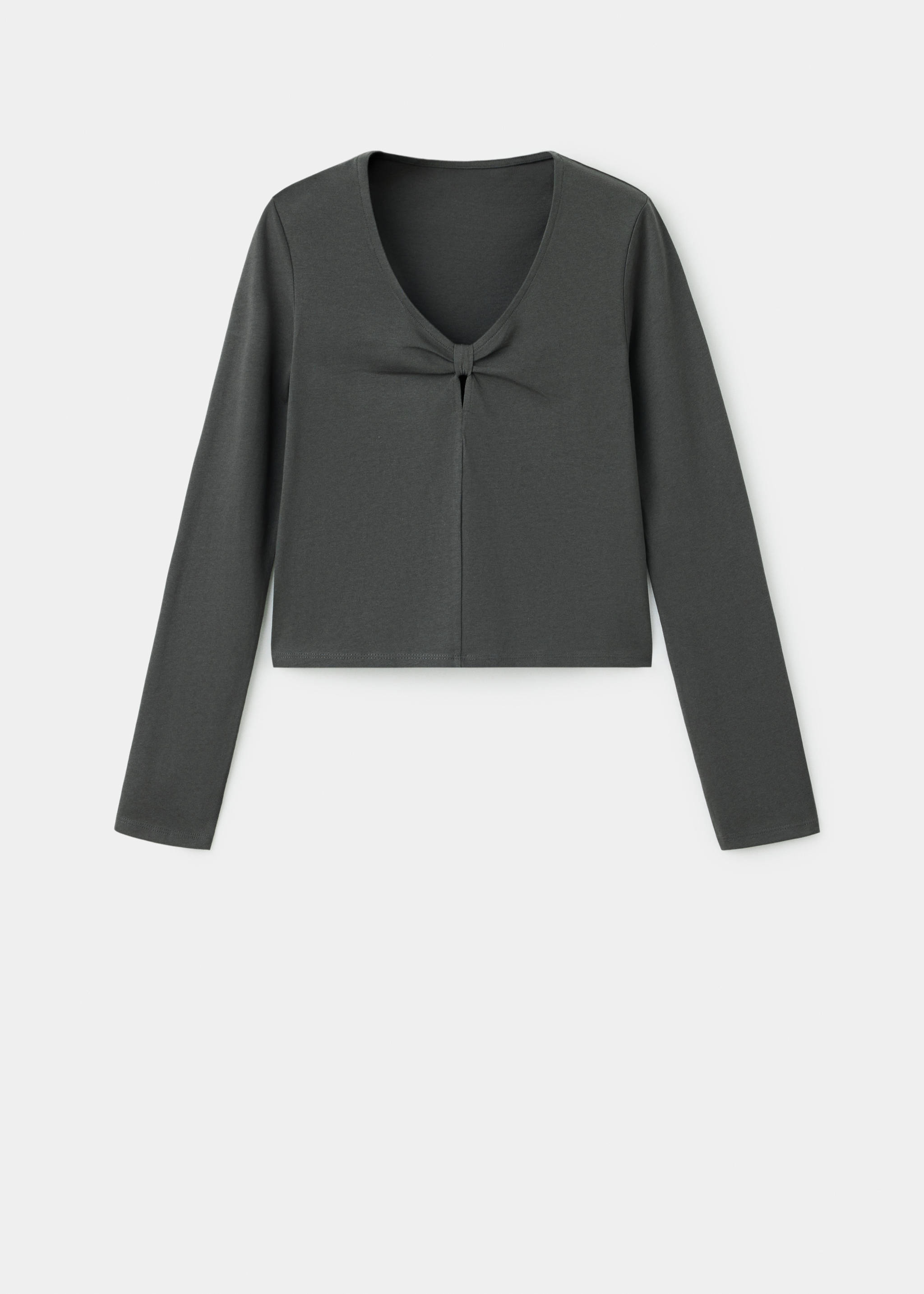 Cotton t-shirt with knot detail - Article without model