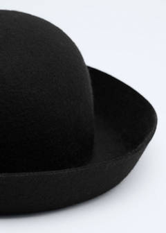 100% wool hat with turned-up brim — Black 5