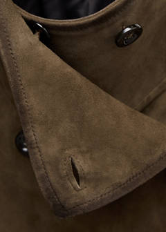 Suede jacket with belt — Khaki 6