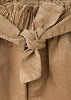 Corduroy shorts with a tie waist — Medium Brown 3
