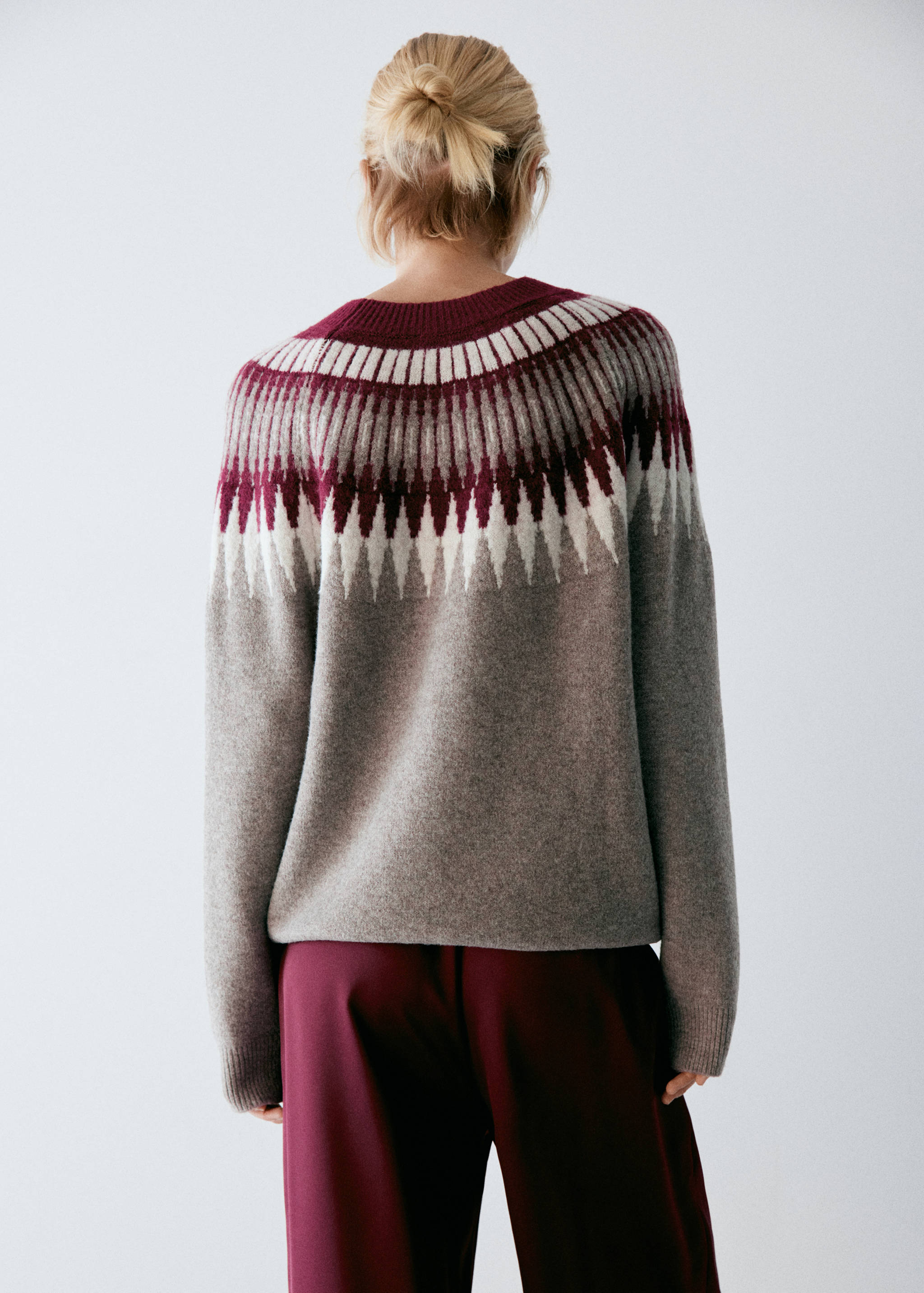 Jersey pyjama knit round neck - Reverse of the article