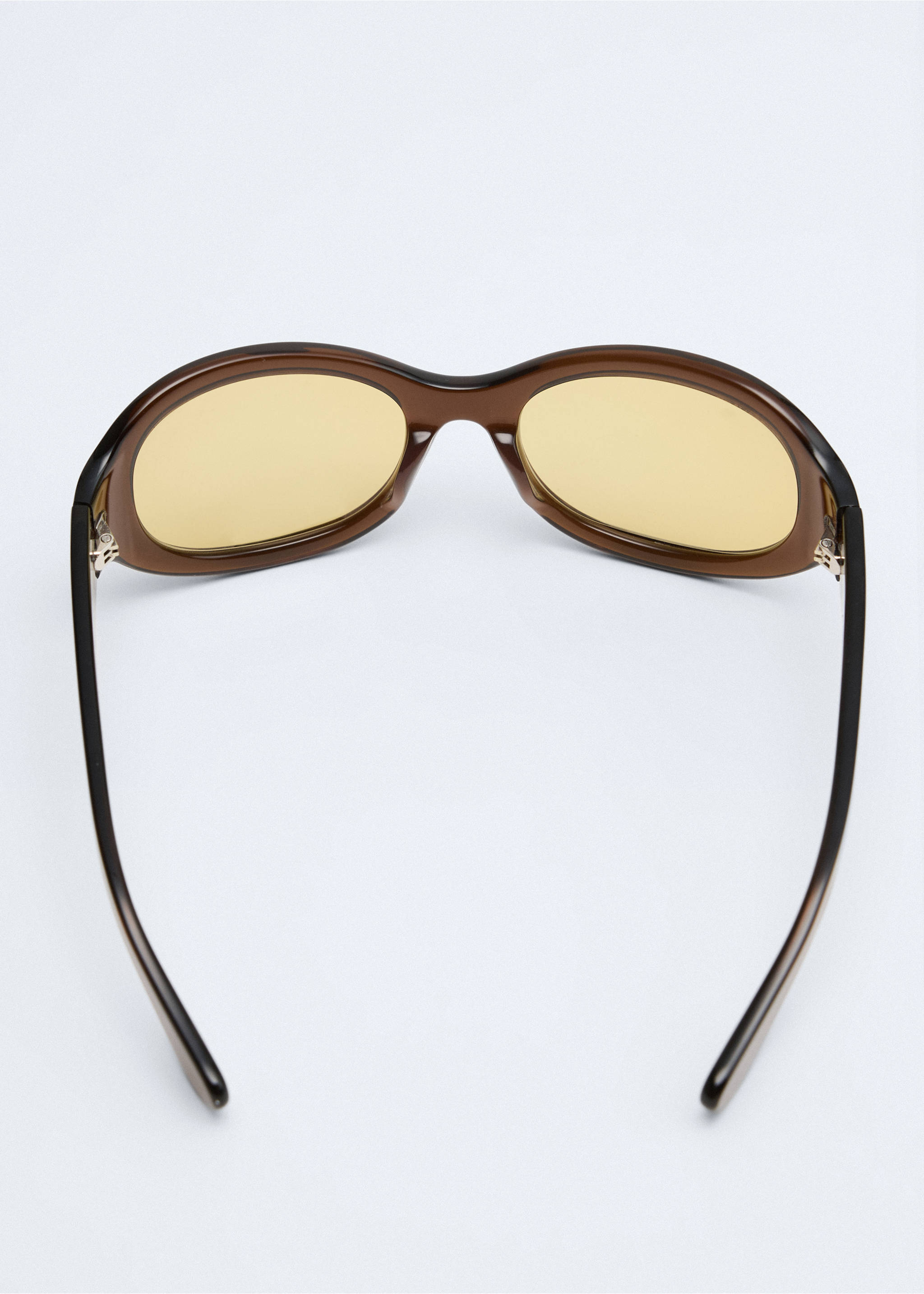 Oval-frame sunglasses - Details of the article 2, Brown. Ref: 37076355-00.