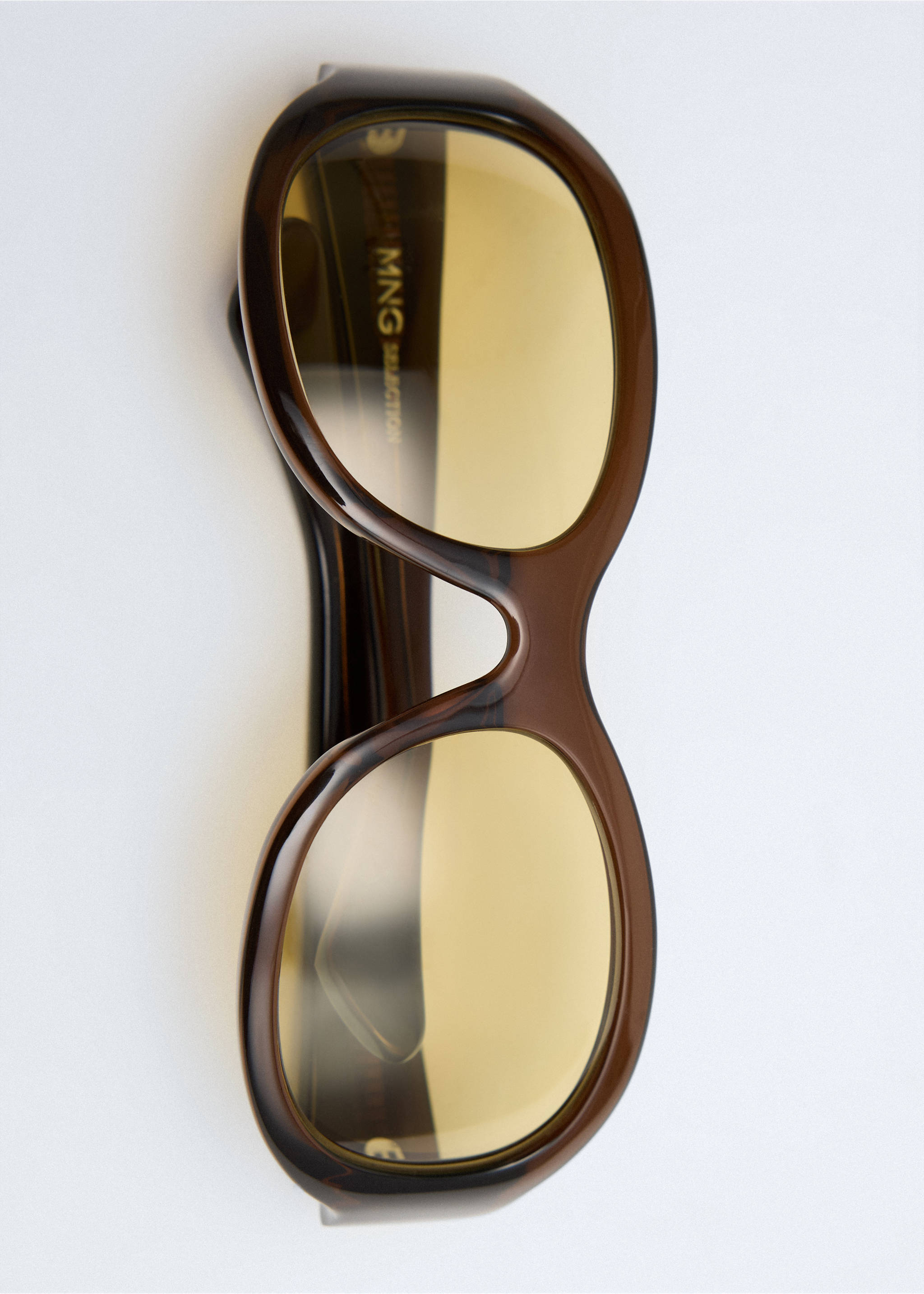 Oval-frame sunglasses - Details of the article 3, Brown. Ref: 37076355-00.