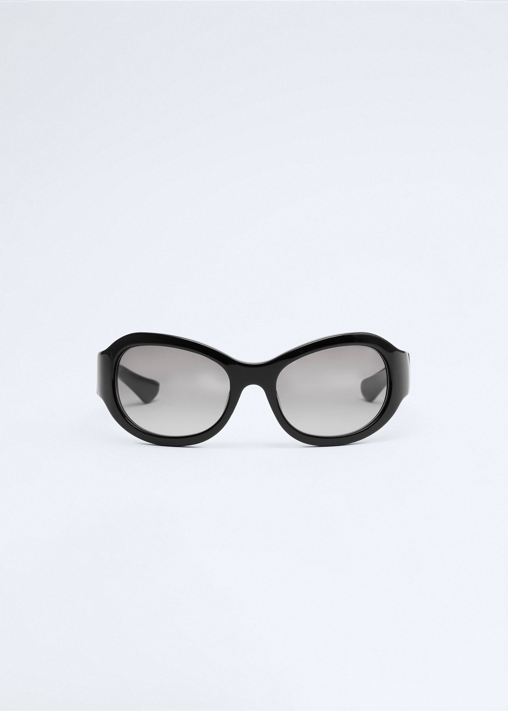 Oval-frame sunglasses - Article without model, Black. Ref: 37076355-00.