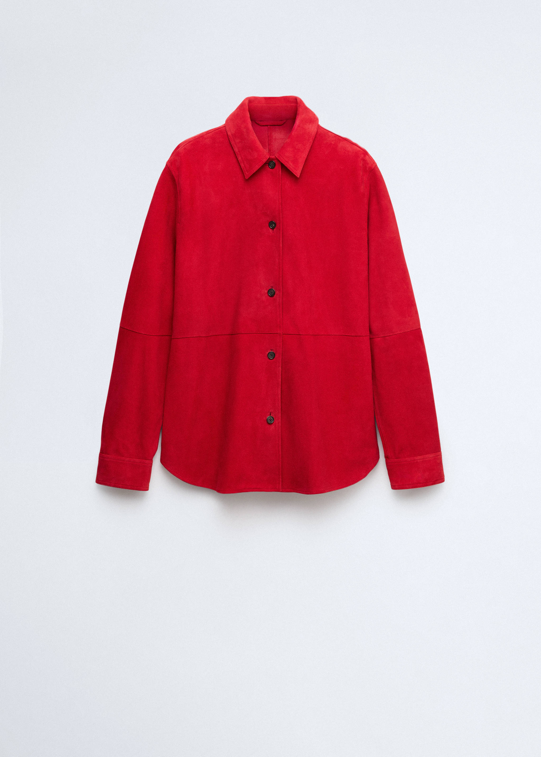Oversized suede shirt - Article without model