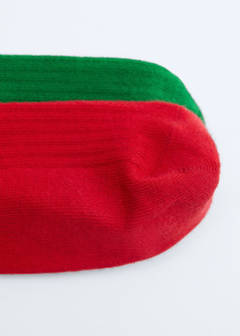Ribbed socks pack — Red 5