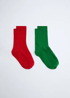 Ribbed socks pack — Red 3