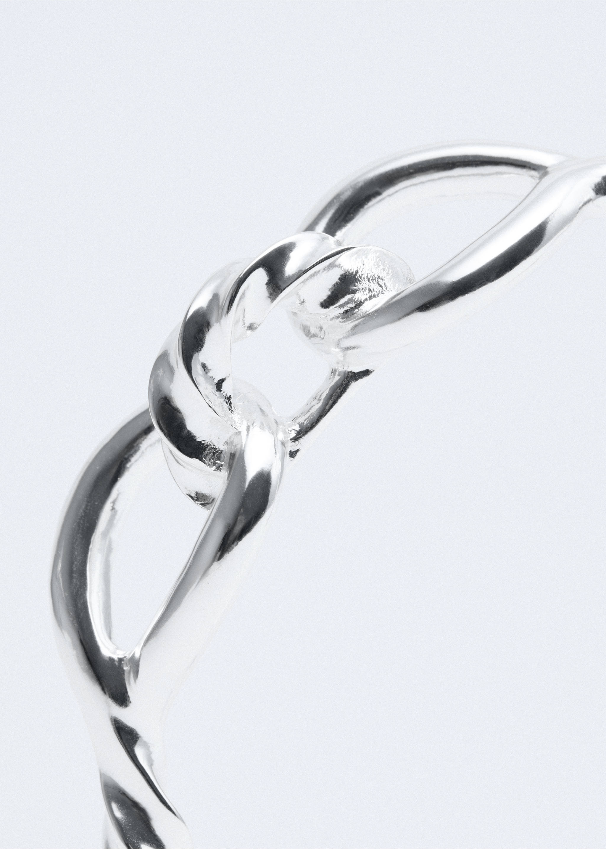 Knot choker necklace - Medium plane, Silver. Ref: 37076361-00.