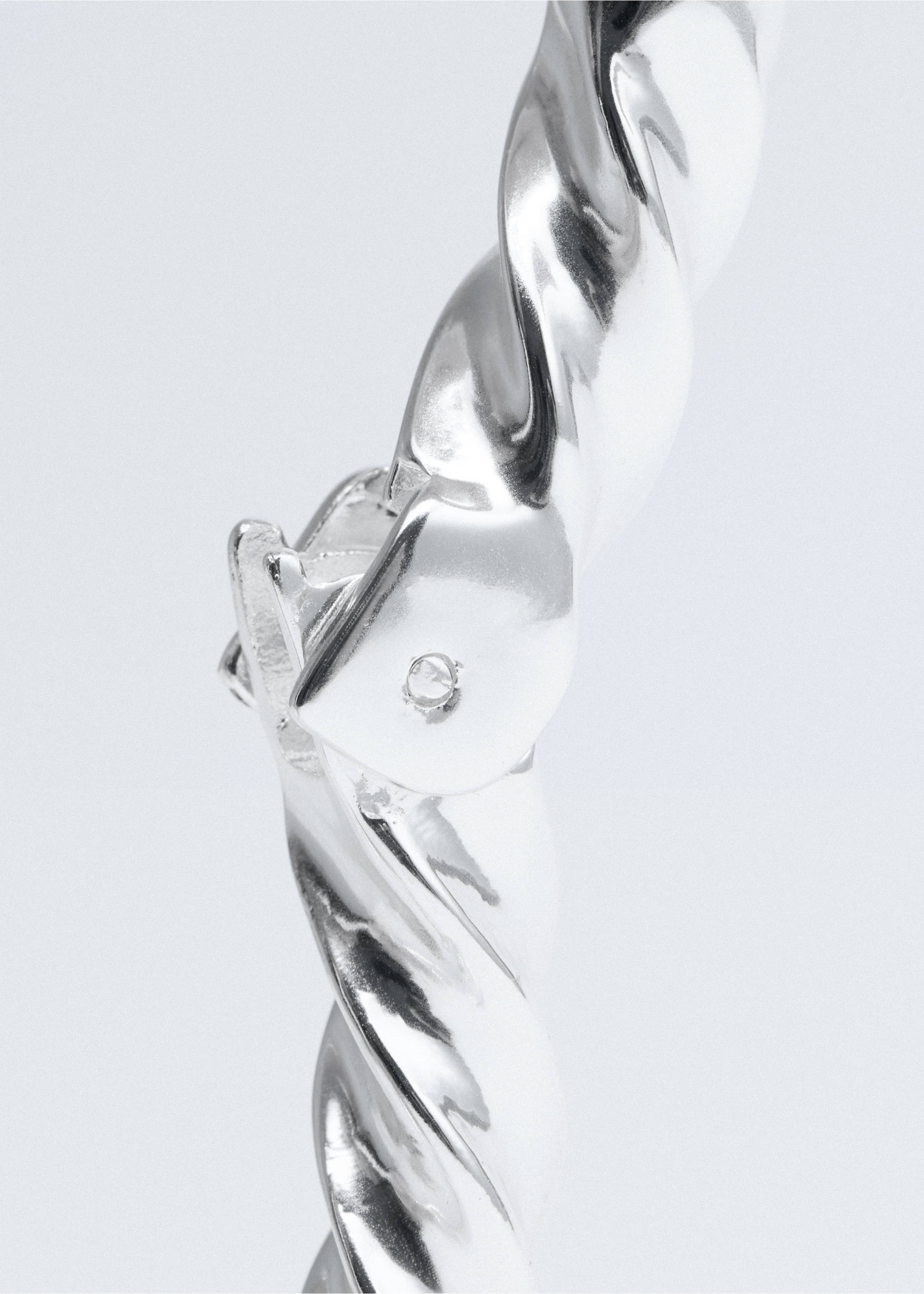 Knot choker necklace - Details of the article 1, Silver. Ref: 37076361-00.
