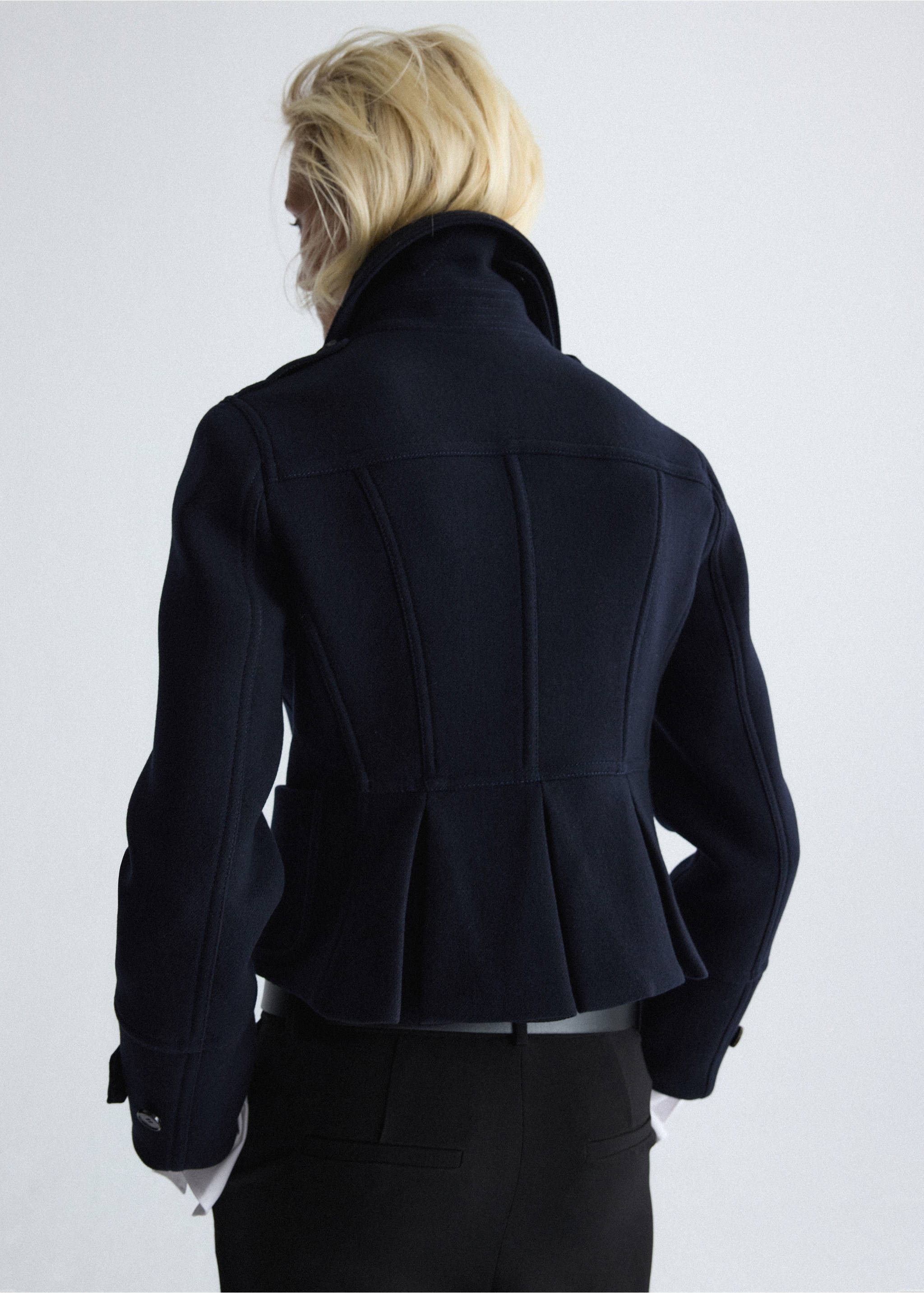 Chaqueta lana alamares - Reverso del artículo, Azul marino oscuro. Ref: 37076363-00.