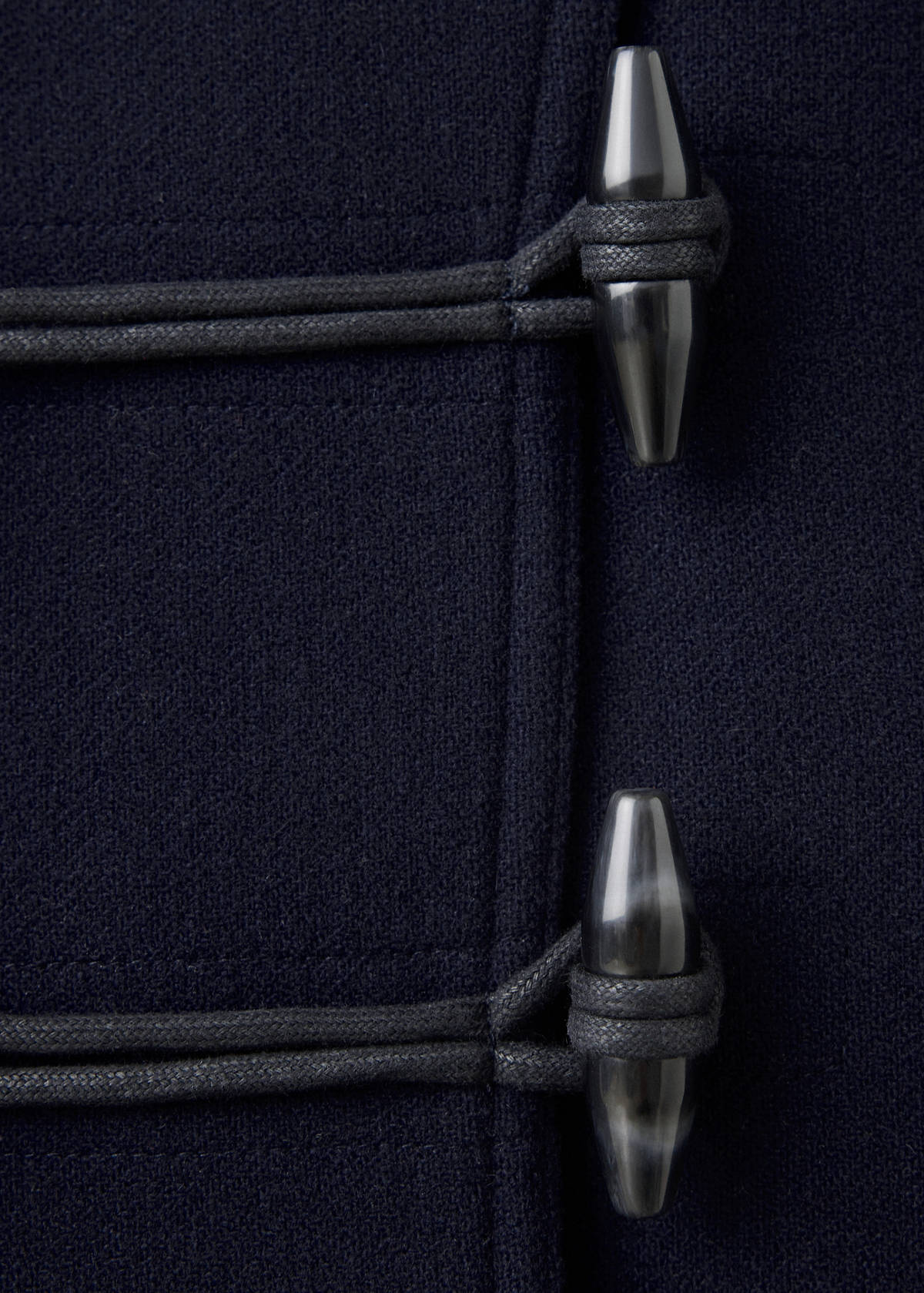 Wool duffle coat — Dark Navy