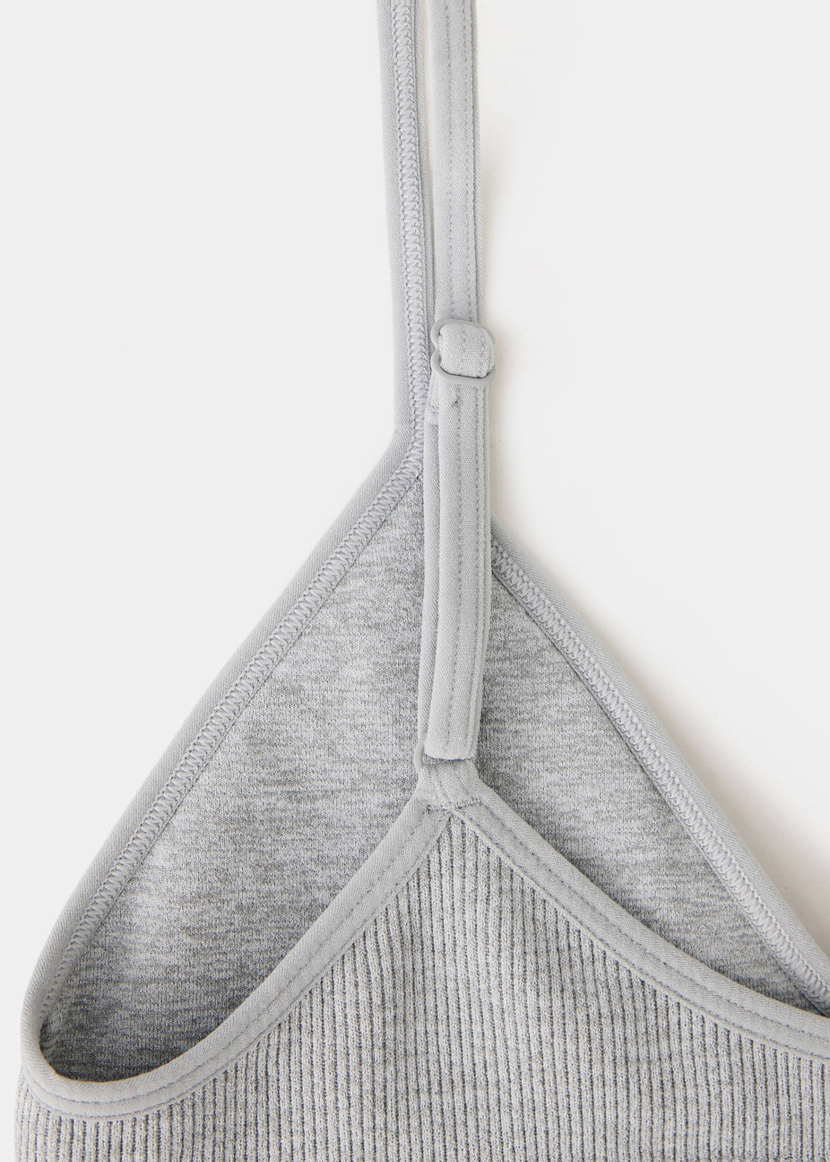 Essential triangle bra — Medium Heather Grey