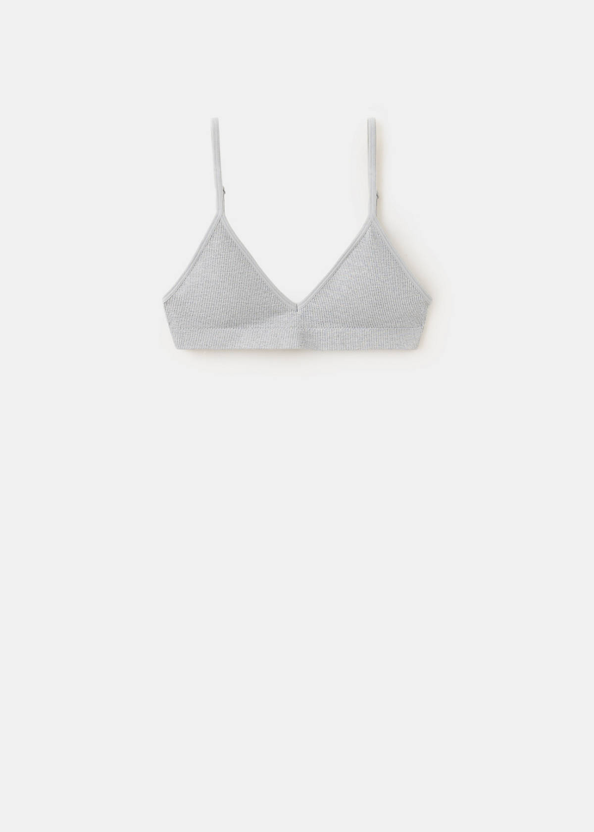 Essential triangle bra — Medium Heather Grey
