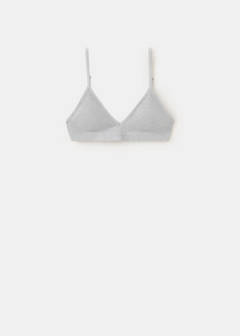 Essential triangle bra — Medium Heather Grey 1